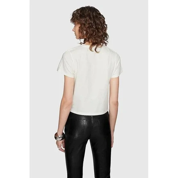 Rebecca Minkoff Womens Carlin Crop T Shirt - Picture 2 of 2